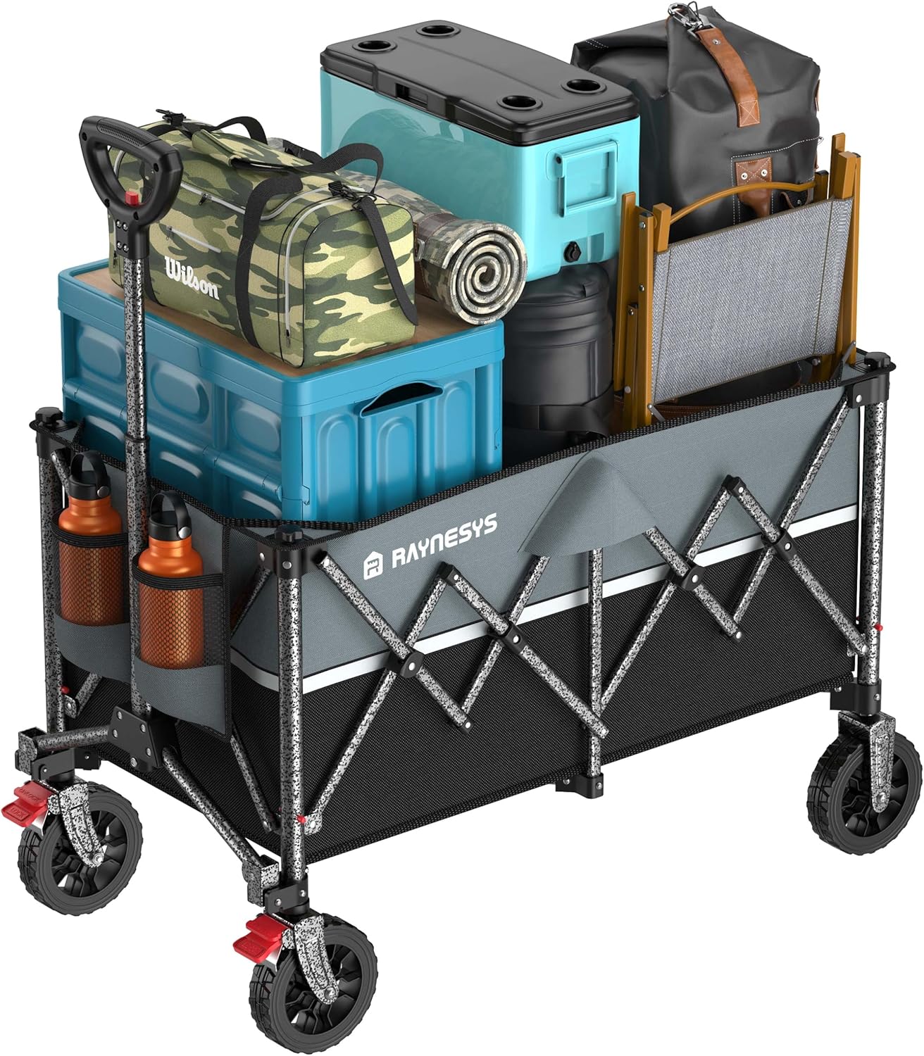 電動キャリーワゴン ブラック 軽量 大容量100L 折りたたみ 坂道運搬